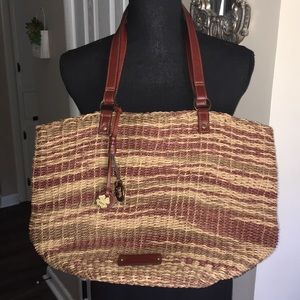 Lucky Brand straw tote bag